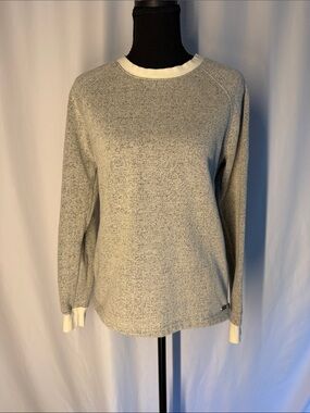 Converse Heather Gray Crewneck Sweater with White Trim